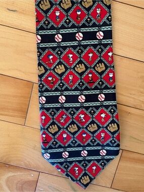 Vintage Snoopy Peanuts Baseball Tie Father’s Day Gift 1958 50’s
